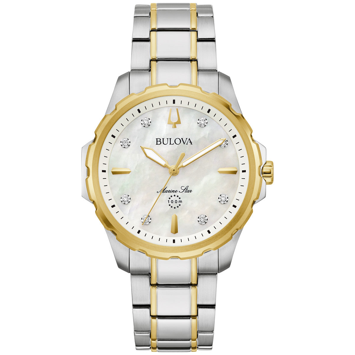 Bulova Marine Star 98P227, 36mm mother-of-pearl dial stainless steel, Ladies