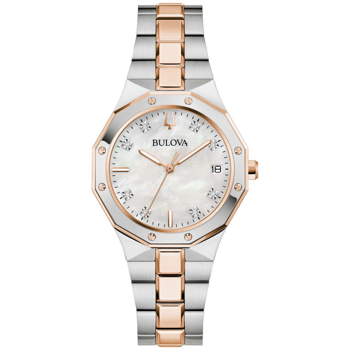 Bulova Prestige 98P235, 32mm mother-of-pearl dial stainless steel, Ladies