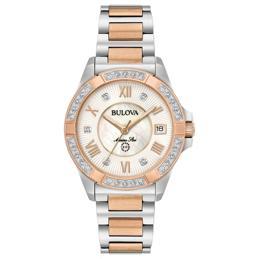 Bulova Ladies Marine Star Rose tone with Diamond dial 98R234 98R234