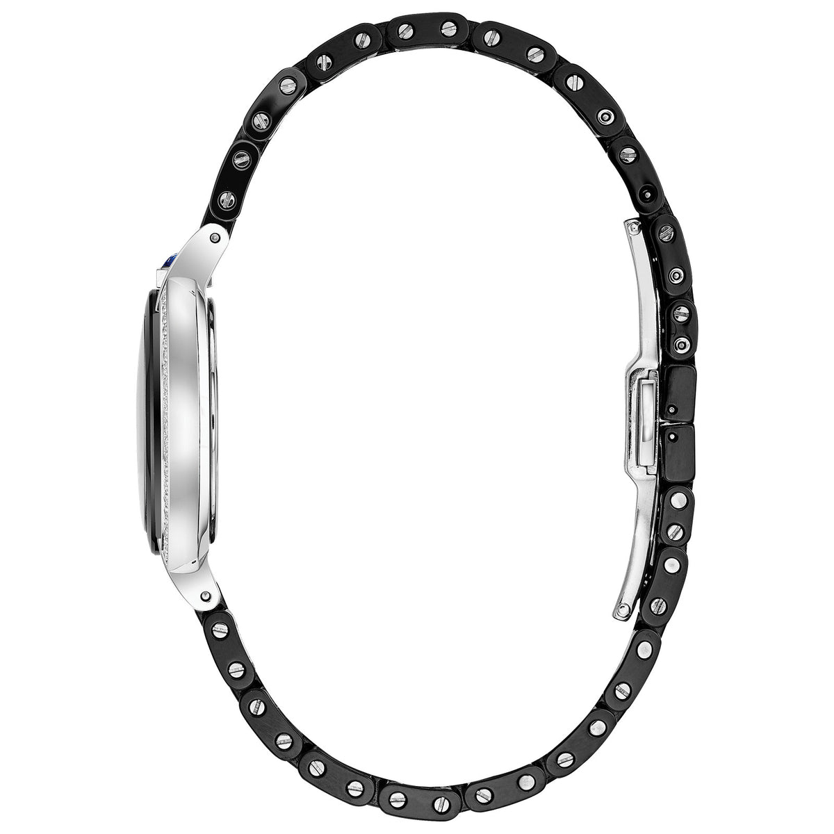 Bulova Rubaiyat 73 Diamond Ceramic Black Glossy tone watch Black Diamond Dial 98R266 98R266