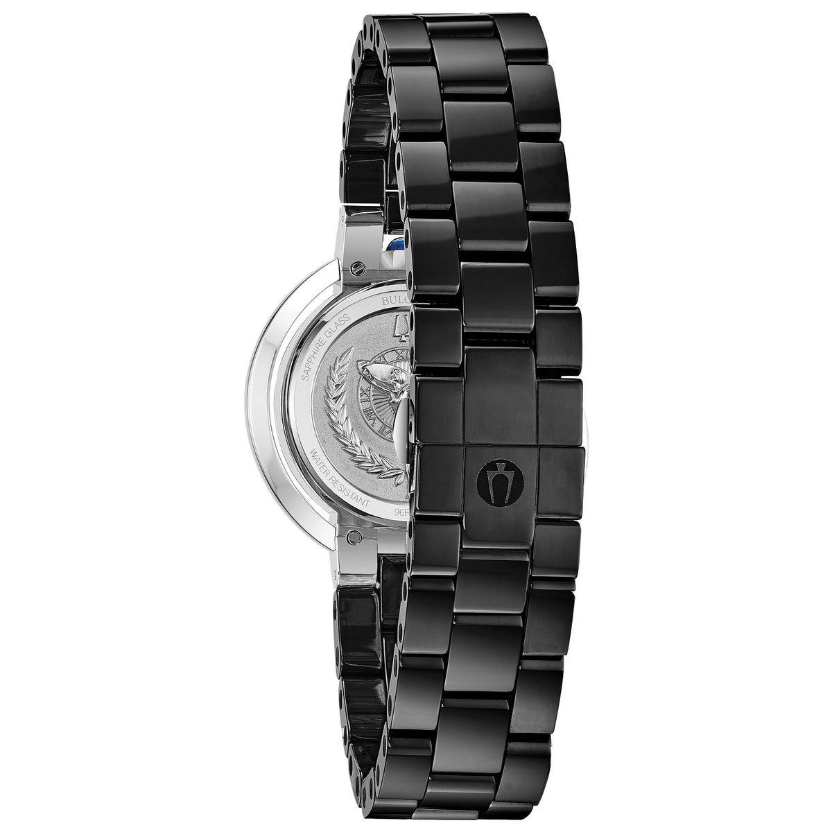 Bulova Rubaiyat 73 Diamond Ceramic Black Glossy tone watch Black Diamond Dial 98R266 98R266