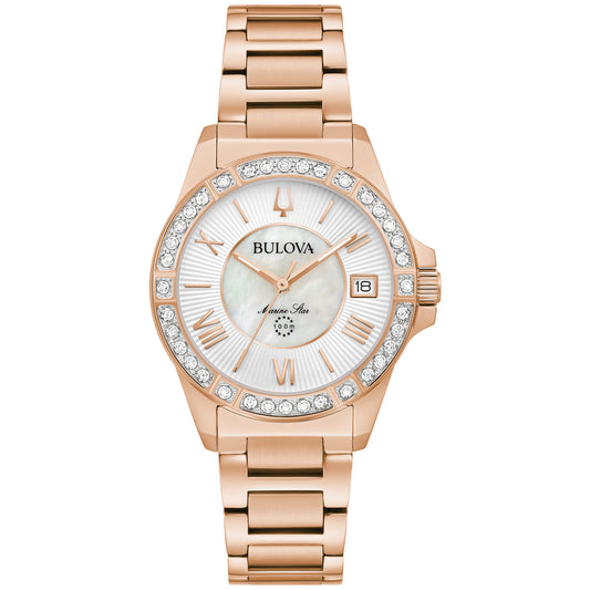 Bulova White Dial Stainless Steel Bracelet Marine Star 98R295 98R295