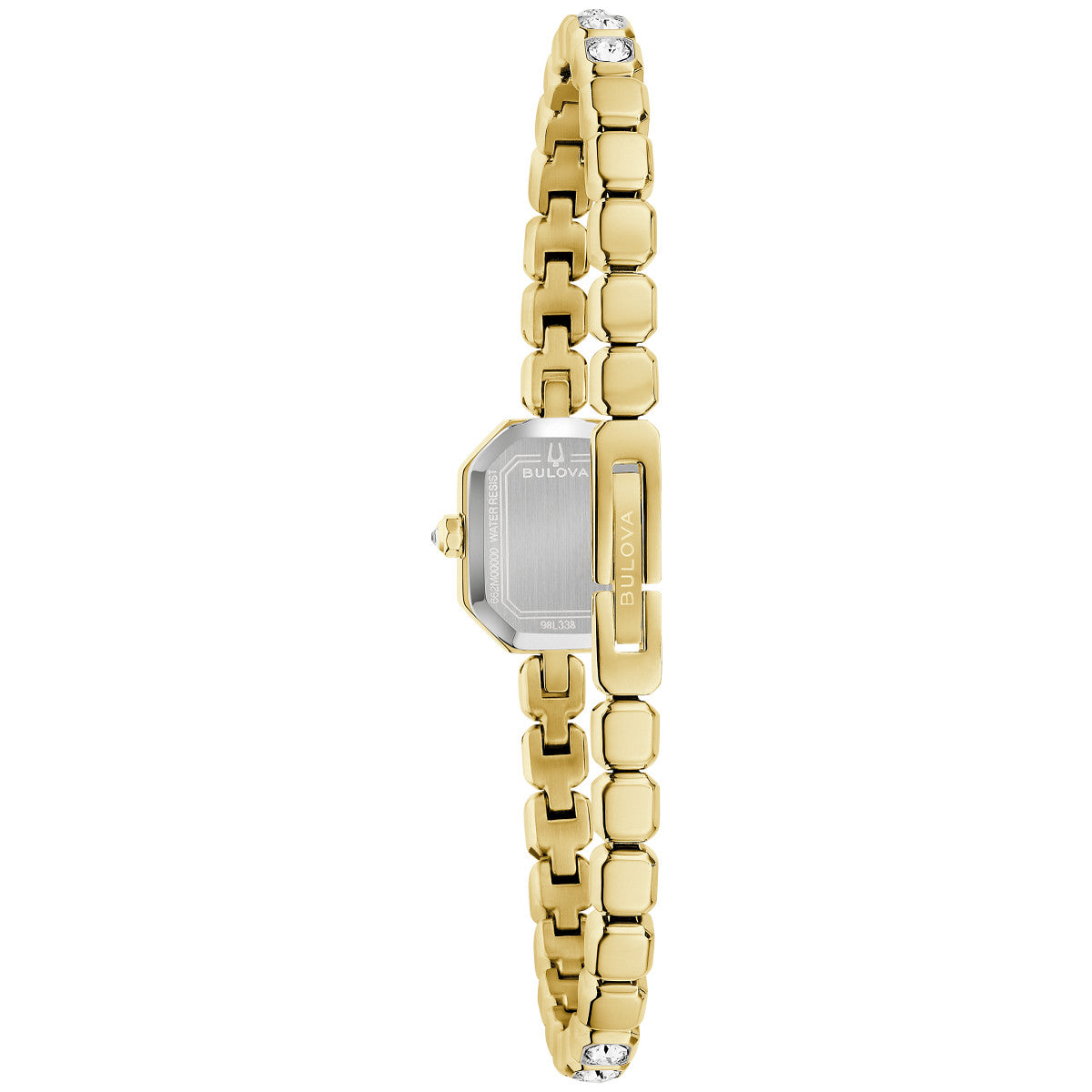 Bulova Box Set BUL Crystal 98X143, 15mm mother-of-pearl dial stainless steel, Ladies