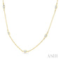 1 Ctw Marquise Cut Diamond Fashion Necklace in 14K Yellow Gold