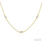 1 Ctw Marquise Cut Diamond Fashion Necklace in 14K Yellow Gold