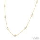 2 Ctw Emerald Cut Diamond Fashion Necklace in 14K Yellow Gold