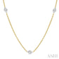 1/2 Ctw Round Cut Diamond Fashion Necklace in 14K Yellow and White Gold
