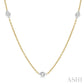 1/4 Ctw Round Cut Diamond Fashion Necklace in 14K Yellow and White Gold