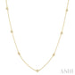 1/3 Ctw Round Cut Diamond Station Necklace in 14K Yellow Gold