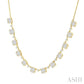 1 1/2 Ctw Fusion Baguette and Round Cut Diamond Halfway Necklace in 14K Yellow Gold