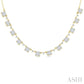 1 1/2 Ctw Fusion Baguette and Round Cut Diamond Halfway Necklace in 14K Yellow Gold