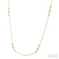 1 Ctw Three Stone Bezel Set Round Cut Diamond Station Necklace in 14K Yellow Gold