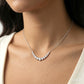 1 Ctw Graduated Round Cut Diamond Smile Necklace in 14K White Gold