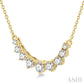 1/2 Ctw Graduated Diamond Smile Necklace in 14K Yellow Gold