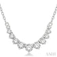 3/4 Ctw Graduated Diamond Smile Necklace in 14K White Gold