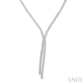 8 7/8 Ctw Y-Shape Round Cut Diamond Tennis Necklace in 14K White Gold