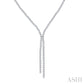 8 7/8 Ctw Y-Shape Round Cut Diamond Tennis Necklace in 14K White Gold