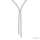 8 7/8 Ctw Y-Shape Round Cut Diamond Tennis Necklace in 14K White Gold