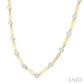 1 1/3 Ctw Lovebright Round Cut Diamond Paperclip Necklace in 14K Yellow and White Gold
