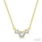 1/4 Ctw Three Stone Round Cut Diamond Past Present and Future Necklace in 14K Yellow Gold