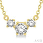 1/4 Ctw Three Stone Round Cut Diamond Past Present and Future Necklace in 14K Yellow Gold
