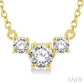 1/4 Ctw Three Stone Round Cut Diamond Past Present and Future Necklace in 14K Yellow Gold
