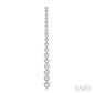 1 1/2 Ctw Round Cut Diamond Riviera Drop Earrings in 14K White Gold