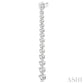 2 Ctw Round Cut Diamond Riviera Drop Earrings in 14K White Gold