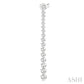 1 Ctw Round Cut Diamond Riviera Drop Earrings in 14K White Gold