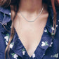 7 Ctw Riviera Round Cut Diamond Necklace in 14K White Gold