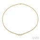 7 Ctw Riviera Round Cut Diamond Necklace in 14K Yellow Gold