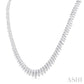 5 Ctw Graduated Round Cut Waterfall Diamond Necklace in 14K White Gold