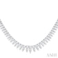 5 Ctw Graduated Round Cut Waterfall Diamond Necklace in 14K White Gold