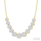 1 1/2 Ctw Round Cut Lovebright Diamond Necklace in 14K Yellow and White Gold