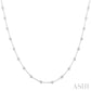 1 Ctw Bezel Set Round Cut Diamond Station Necklace in 14K White Gold