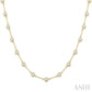 3 Ctw Bezel Set Round Cut Diamond Station Necklace in 14K Yellow Gold