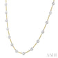 3 Ctw Bezel Set Round Cut Diamond Station Necklace in 14K Yellow and White Gold