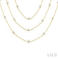 5 Ctw Bezel Set Round Cut Diamond 60-Inch Long Station Necklace in 14K Yellow Gold