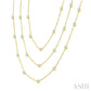 10 Ctw Bezel Set Round Cut Diamond 60-Inch Long Station Necklace in 14K Yellow Gold