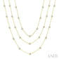 10 Ctw Bezel Set Round Cut Diamond 60-Inch Long Station Necklace in 14K Yellow Gold