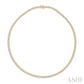 15 Ctw Round Cut Diamond Tennis Necklace in 14K Yellow Gold