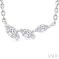 1/6 Ctw Graduated Marquise Cut Diamond Fashion Necklace in 14K White Gold