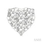 1/2 Ctw Heart Shape Lovebright Round Cut Diamond Stud Earrings in 14K White Gold