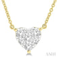 1/2 Ctw Lovebright Diamond Heart Pendant With Chain in 14K Yellow and White Gold
