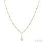 1 7/8 Ctw Circular Bar Link Lovebright Round Cut Diamond Necklace in 14K Yellow and White Gold
