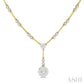 1 7/8 Ctw Circular Bar Link Lovebright Round Cut Diamond Necklace in 14K Yellow and White Gold