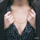 1 Ctw Round Cut Diamond Station Necklace in 14K Yellow Gold