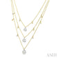 1/2 Ctw Lovebright Round Cut Diamond 3-Layered Necklace in 14K Yellow and White Gold