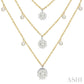 1/2 Ctw Lovebright Round Cut Diamond 3-Layered Necklace in 14K Yellow and White Gold