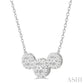 1 1/2 Ctw 3-Stone Past Present and Future Lovebright Round Cut Diamond Necklace in 14K White Gold